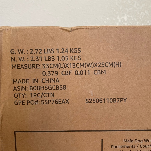 Male Dog Grap Diapers Small 50CT - Picture 6 of 6